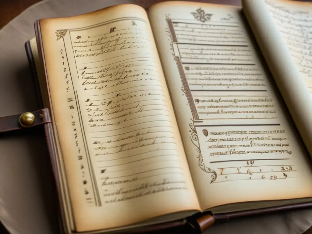 Libro de contabilidad antiguo: detalle financiero en caligrafía elegante Antiguo libro de contabilidad con páginas delicadas y detalles financieros escritos a mano en elegante caligrafía