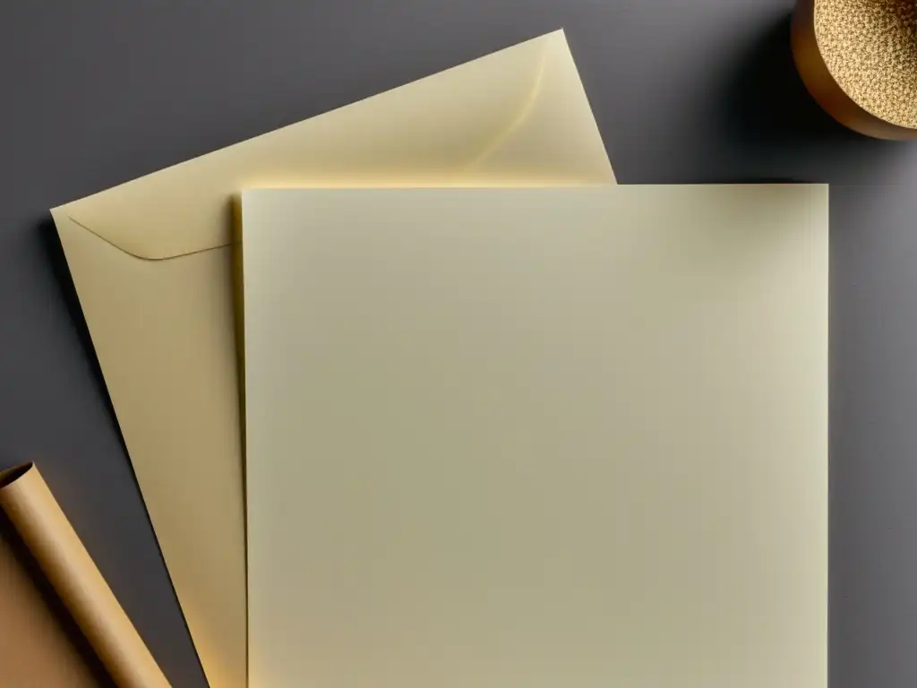 Comparación de papel: a la izquierda, el Papel Reciclado Premium elegante con textura rica y sutil, a la derecha, papel convencional sin carácter