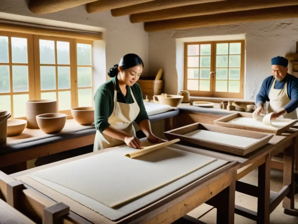 Taller artesanal de fabricación de papel: tradición y nostalgia Técnicas ancestrales en la fabricación de papel