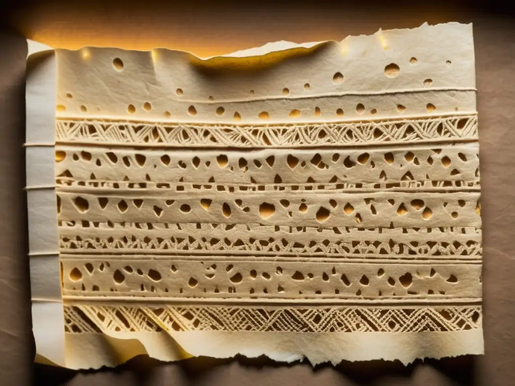 Textura detallada del papel de amate artesanal mexicano, evocando la fabricación papel amate México prehispánico