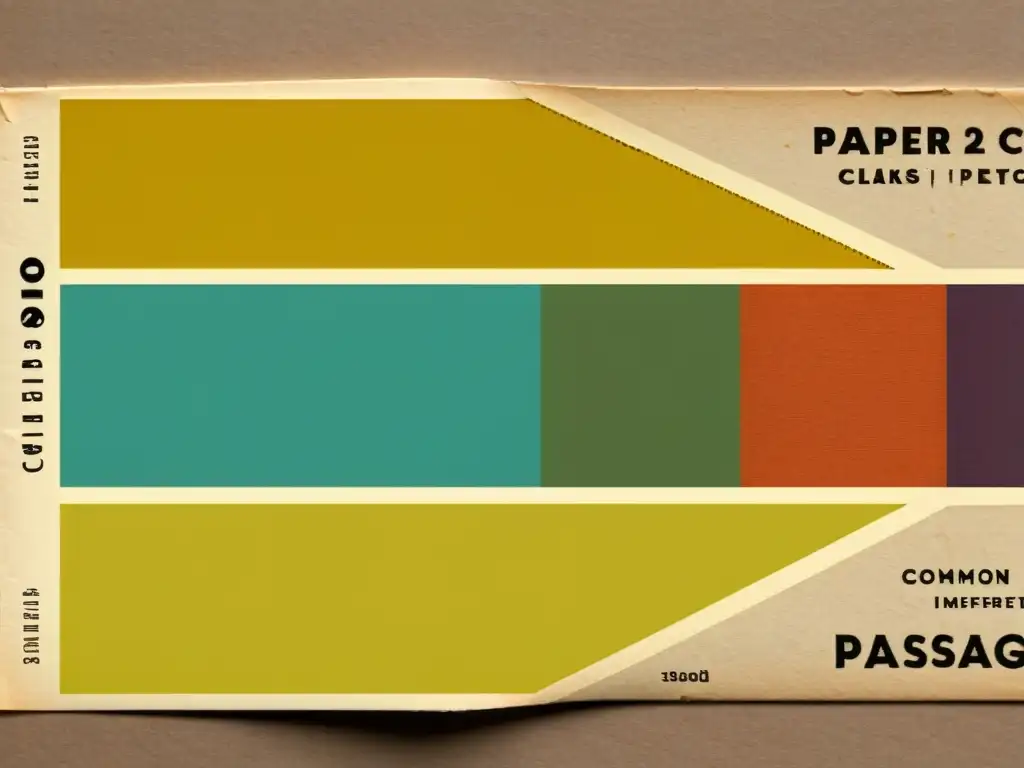 Vintage diseño de empaque en papel con errores de psicología del color, evocando nostalgia y guiando en selección de colores