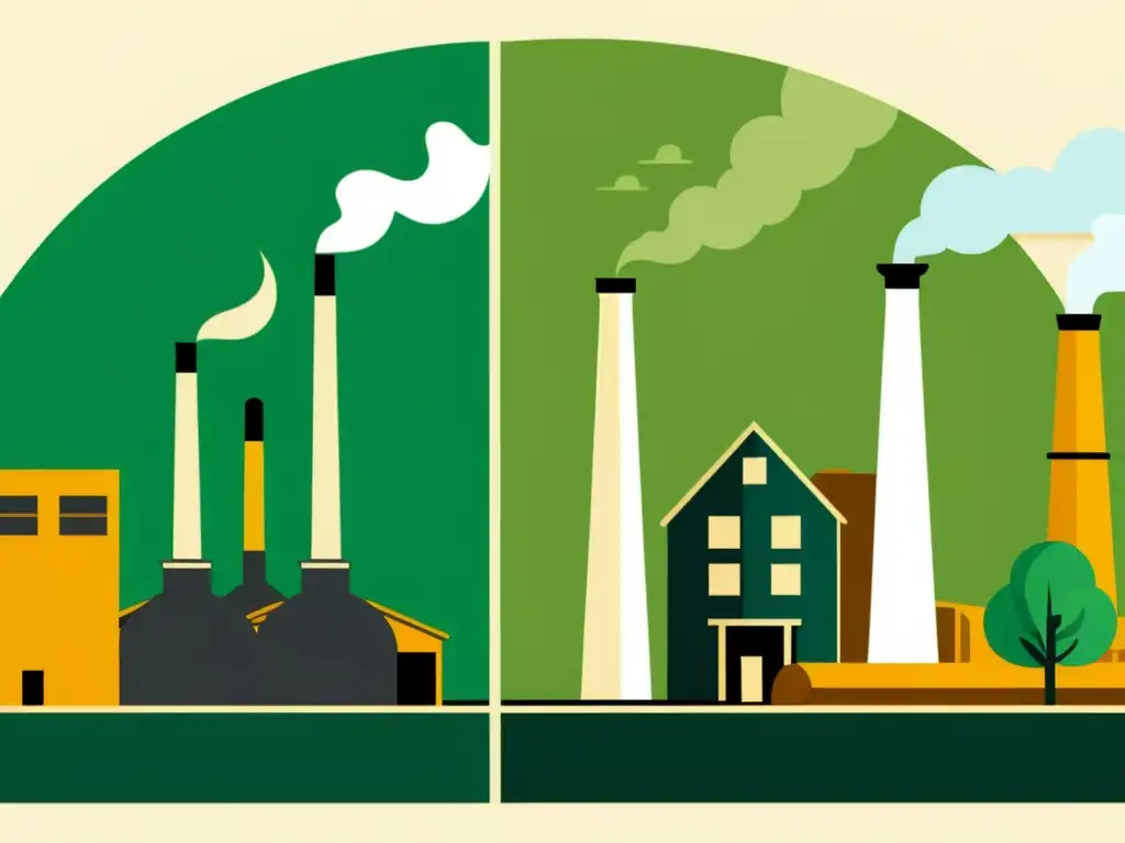 Comparación visual del proceso de producción de papel tradicional y biopolímeros